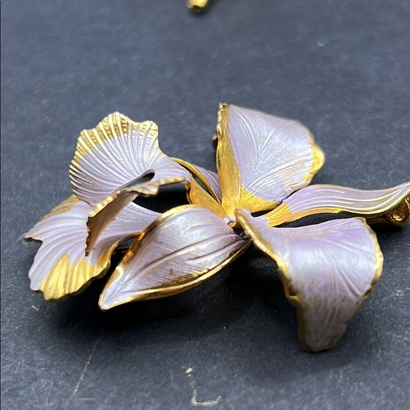 Vintage Cerrito Original 1982 orchid brooch - Picture 3 of 5